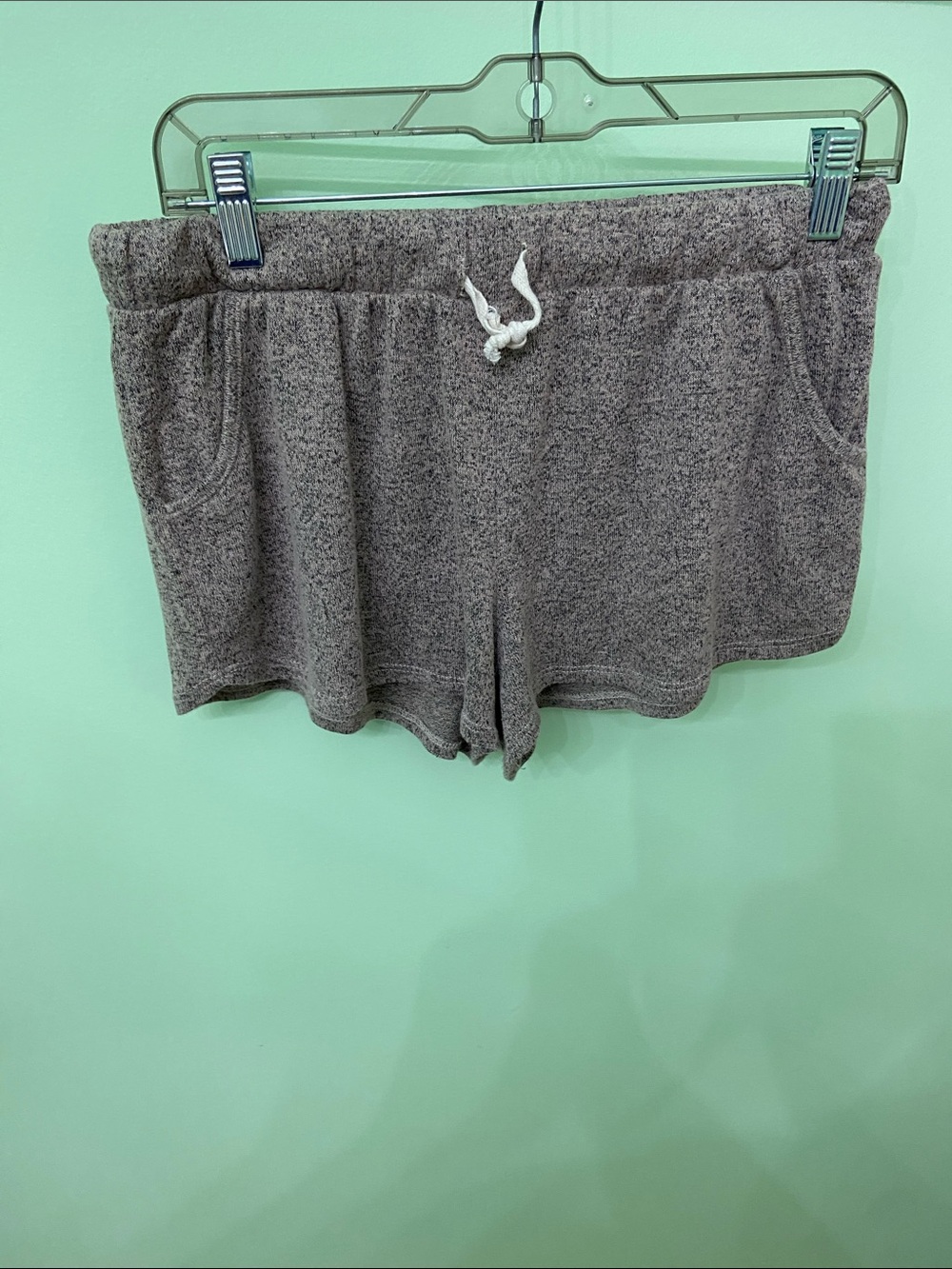 Sweet Claire Heather Taupe Athletic Drawstring Shorts